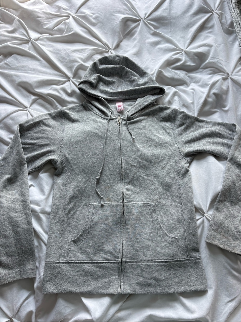 Light Gray Zip-Up Hoodie Size Small